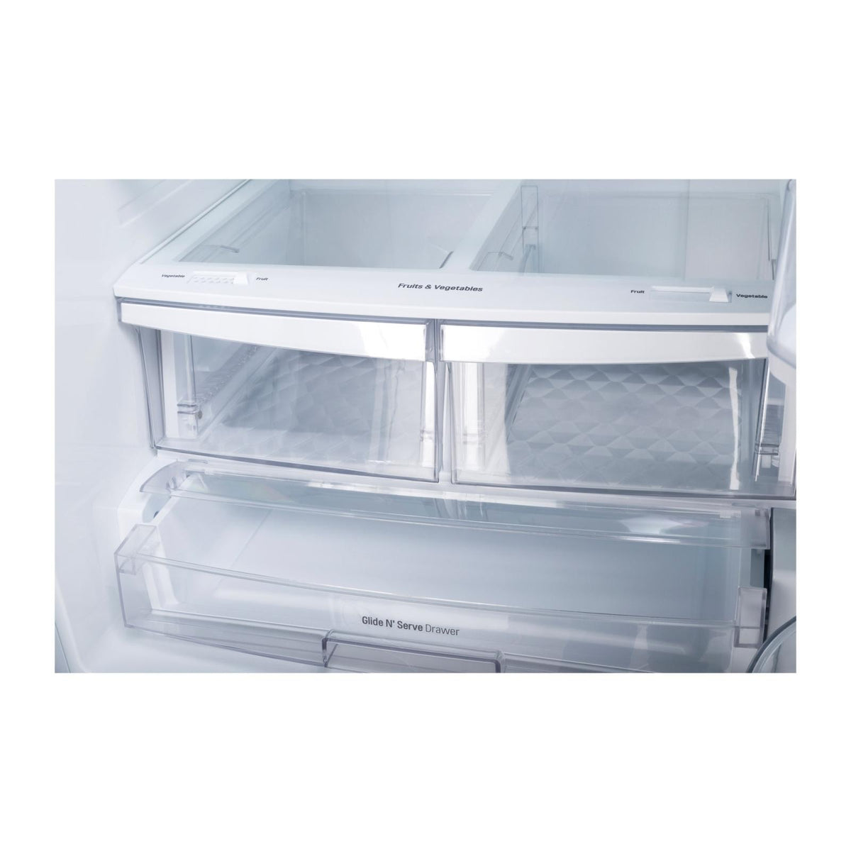  LG 30-inch, 21.8 cu.ft. Freestanding French 3-Door Refrigerator with SmartDiagnosis™ Technology LRFNS2200W IMAGE 6