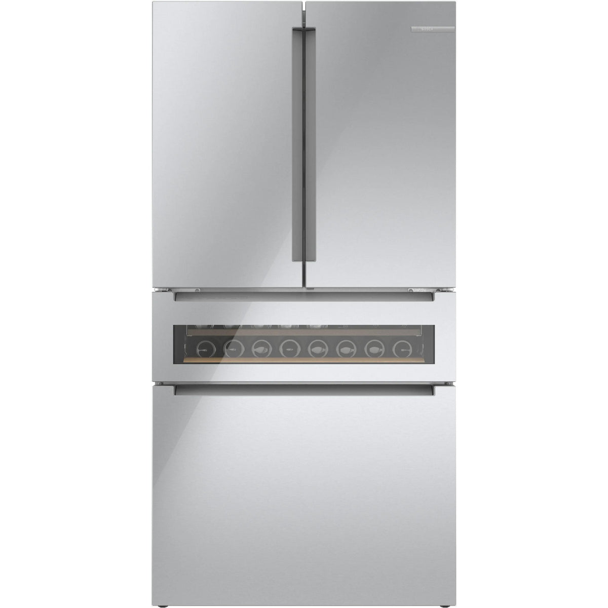  Bosch 36-inch, 20.5 cu.ft. Counter Depth French 4-Door Refrigerator with FlexBar™ B36CL81ENG IMAGE 1