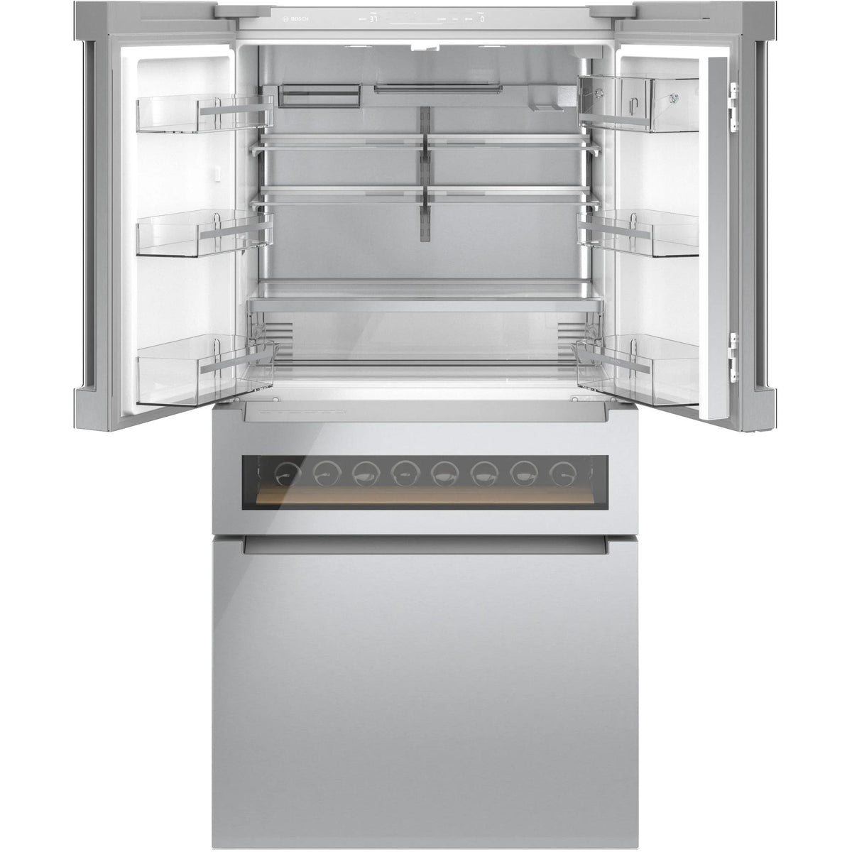  Bosch 36-inch, 20.5 cu.ft. Counter Depth French 4-Door Refrigerator with FlexBar™ B36CL81ENG IMAGE 2