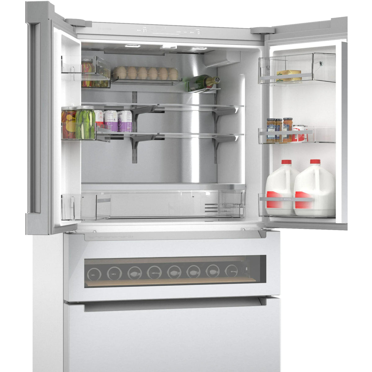  Bosch 36-inch, 20.5 cu.ft. Counter Depth French 4-Door Refrigerator with FlexBar™ B36CL81ENG IMAGE 4