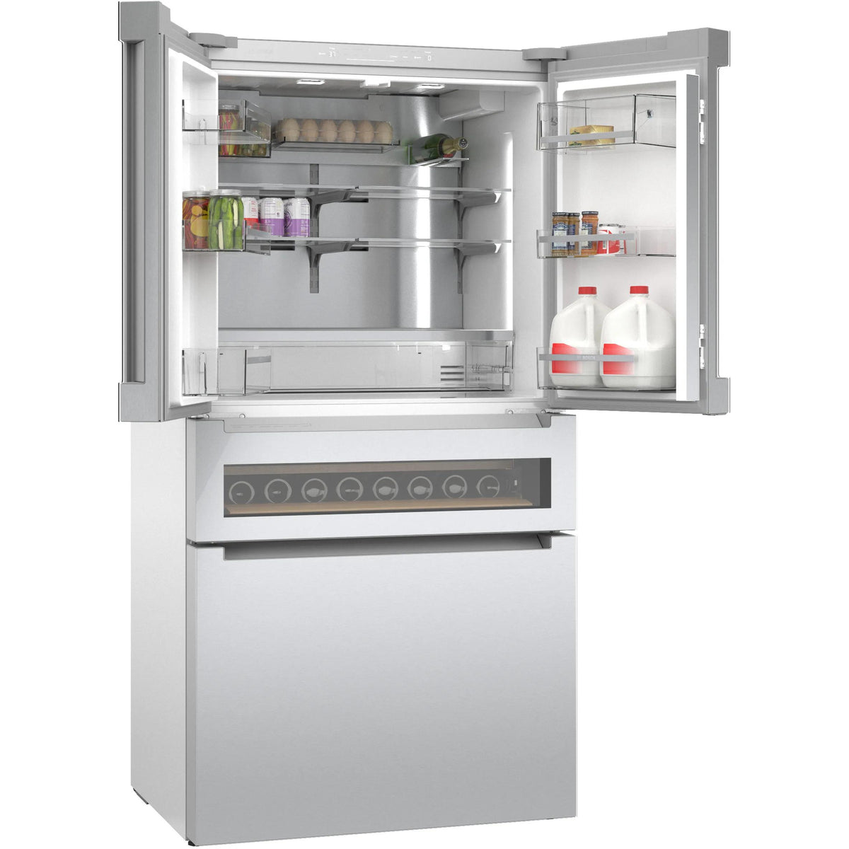  Bosch 36-inch, 20.5 cu.ft. Counter Depth French 4-Door Refrigerator with FlexBar™ B36CL81ENG IMAGE 5