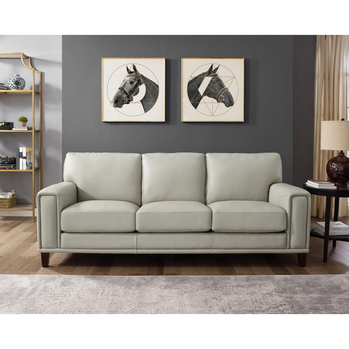  Amax Leather Harper 6982-30-2515 Sofa - Bedford Ice IMAGE 2