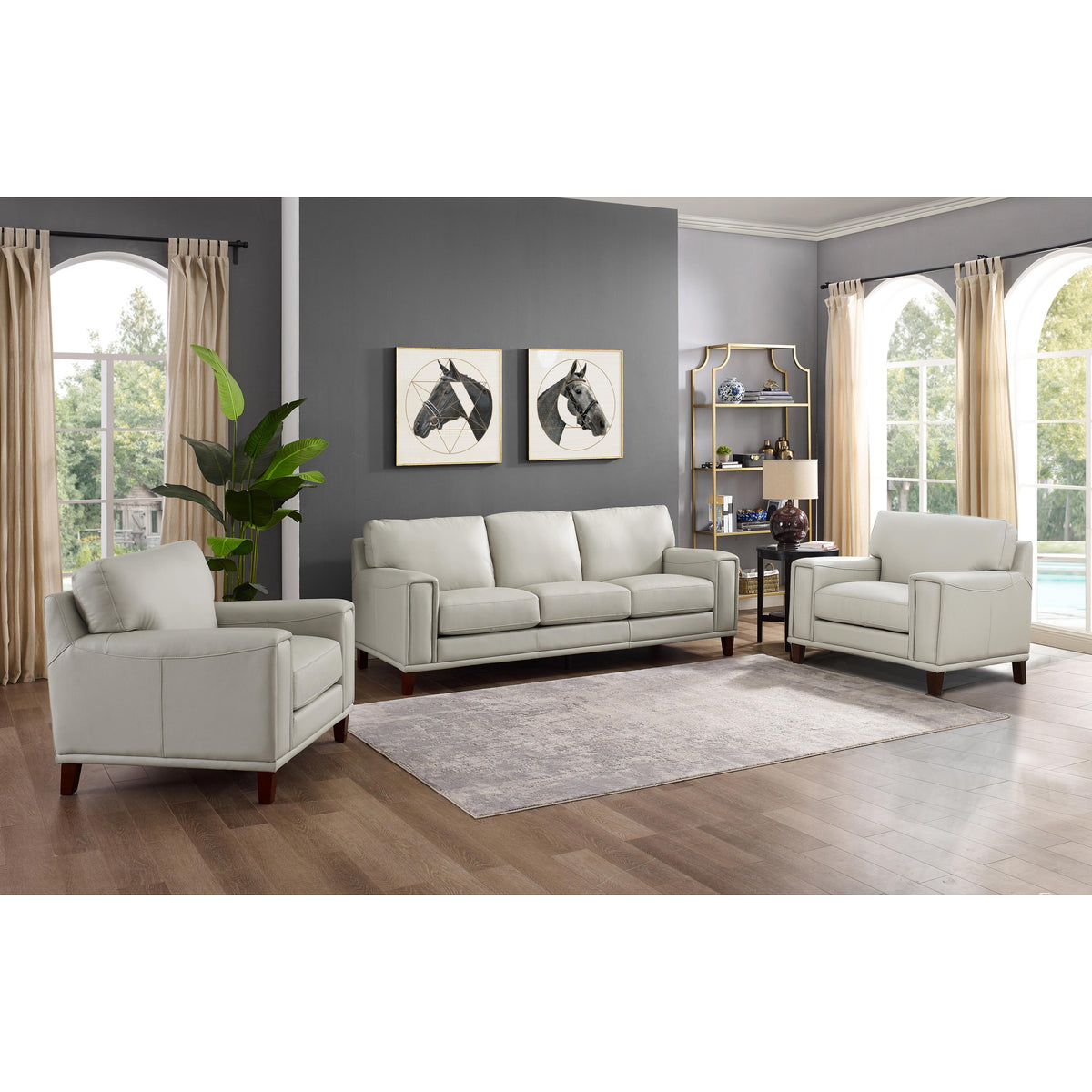  Amax Leather Harper 6982-30-2515 Sofa - Bedford Ice IMAGE 4