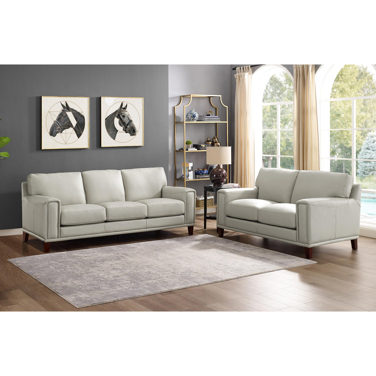  Amax Leather Harper 6982-30-2515 Sofa - Bedford Ice IMAGE 6