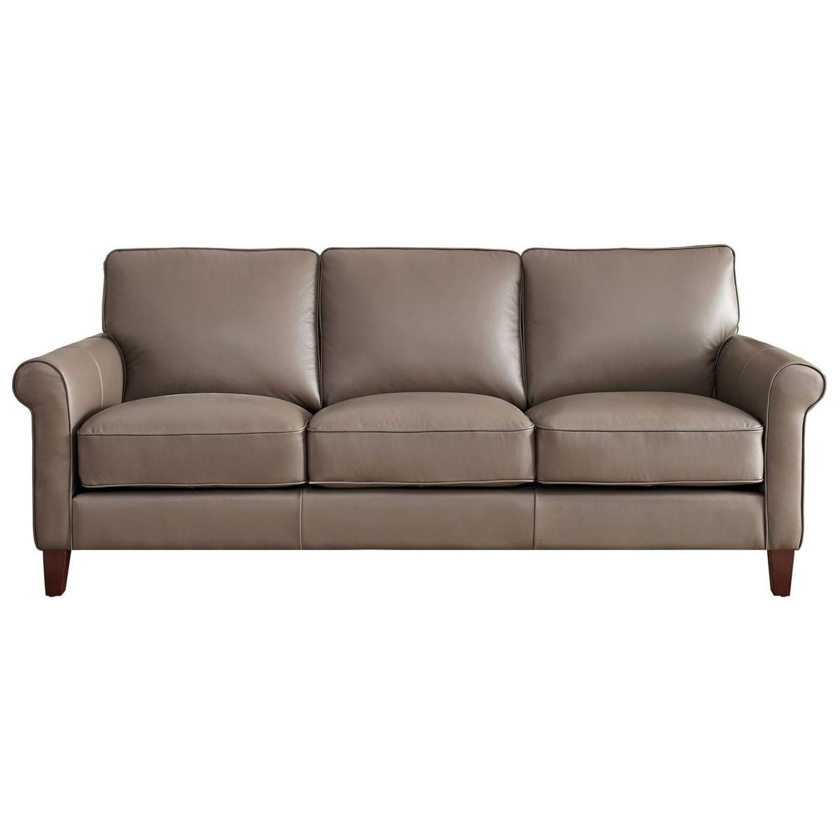  Amax Leather New London 6671-30-2518 Sofa - Bedford Taupe IMAGE 1