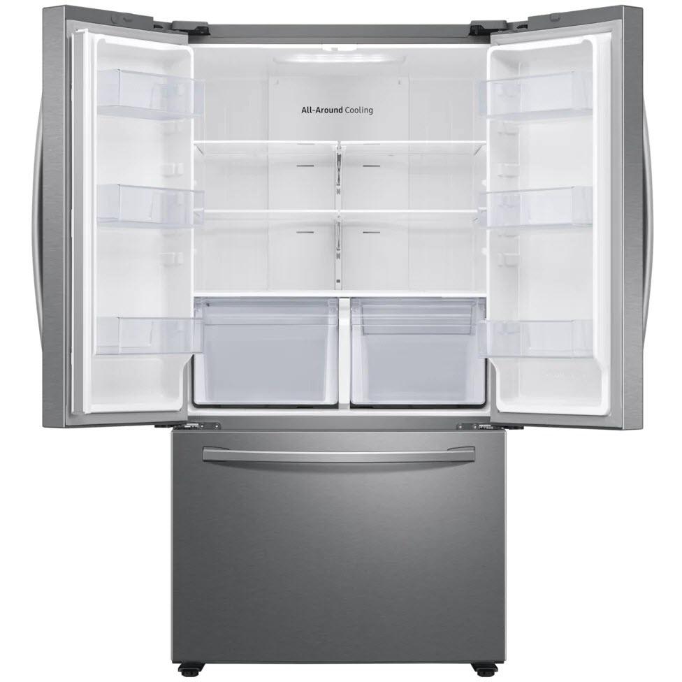  Samsung 36-inch, 28.2 cu.ft. Freestanding French 3-Door Refrigerator with Space Max™ Technology RF28T5A01SR/AA IMAGE 4
