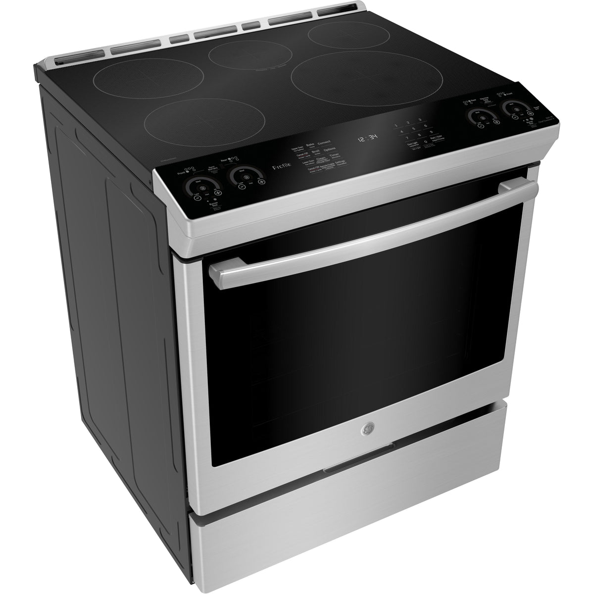  GE Profile 30-inch Slide-in Electric Induction Range with True European Convection Technology PCHS920YMFS IMAGE 5