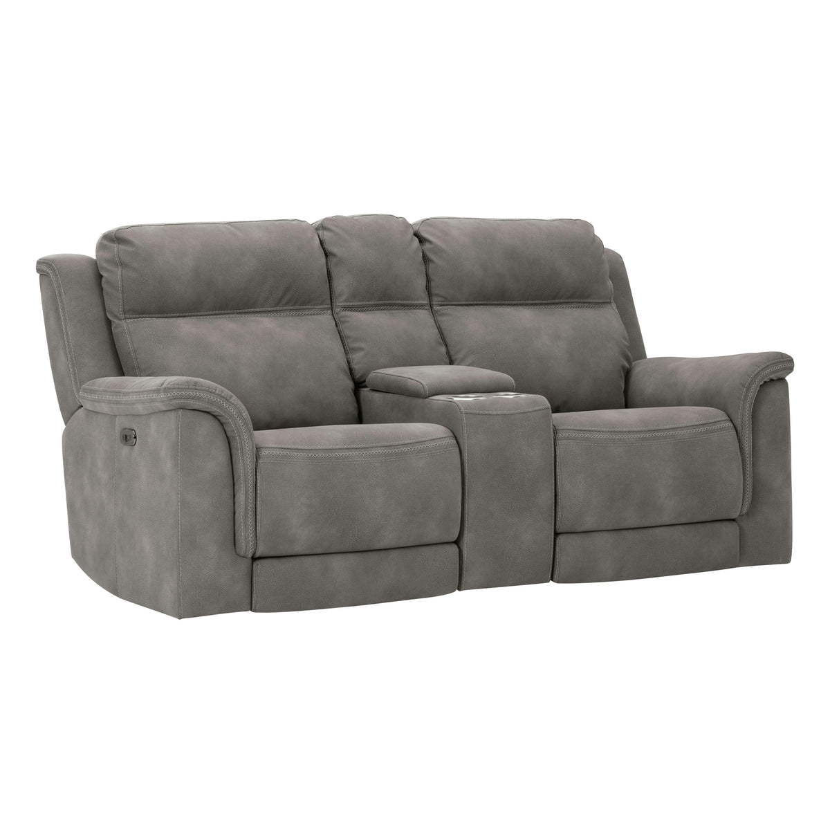  Signature Design by Ashley Next-Gen DuraPella 5930118 Power Reclining Loveseat with Console and Adjustable Headrest IMAGE 1