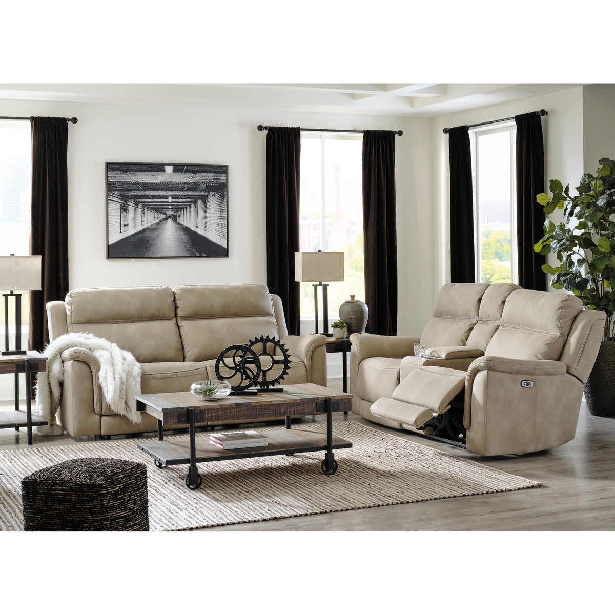  Signature Design by Ashley Next-Gen DuraPella 5930218 Power Reclining Loveseat with Console and Adjustable Headrest IMAGE 12
