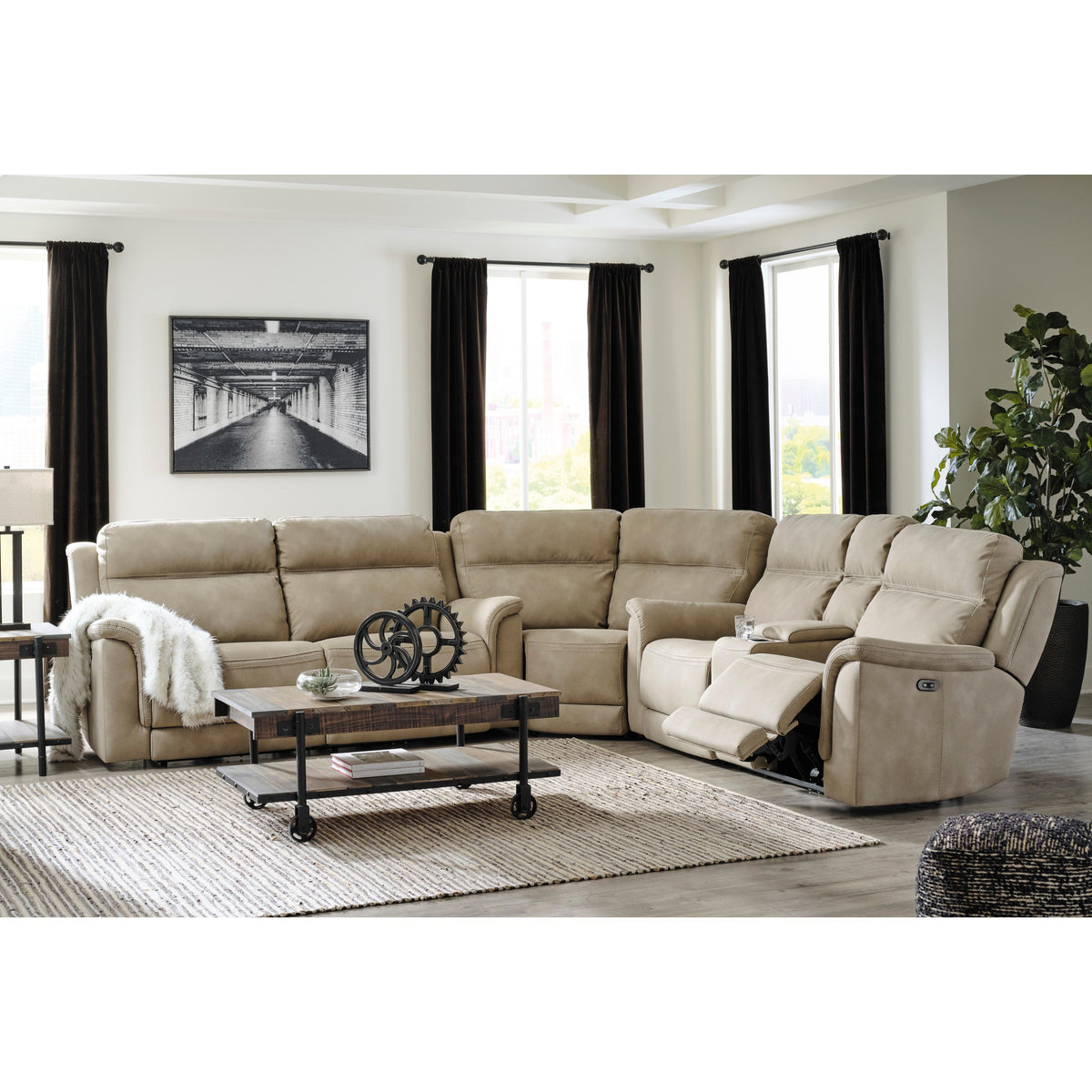  Signature Design by Ashley Next-Gen DuraPella 5930218 Power Reclining Loveseat with Console and Adjustable Headrest IMAGE 17