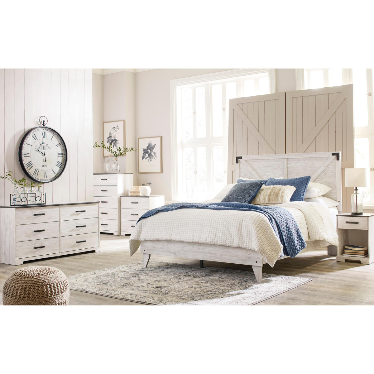  Signature Design by Ashley Shawburn EB4121B1 Queen Crossbuck Panel Platform Bed IMAGE 9