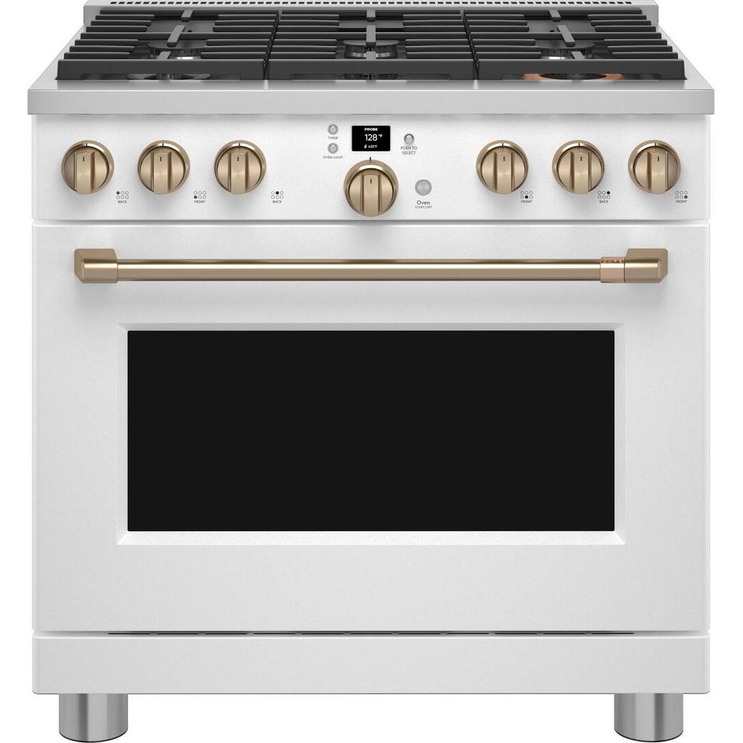  Café 36-inch Freestanding Gas Range with WI-FI Connect CGY366P4TW2 IMAGE 1