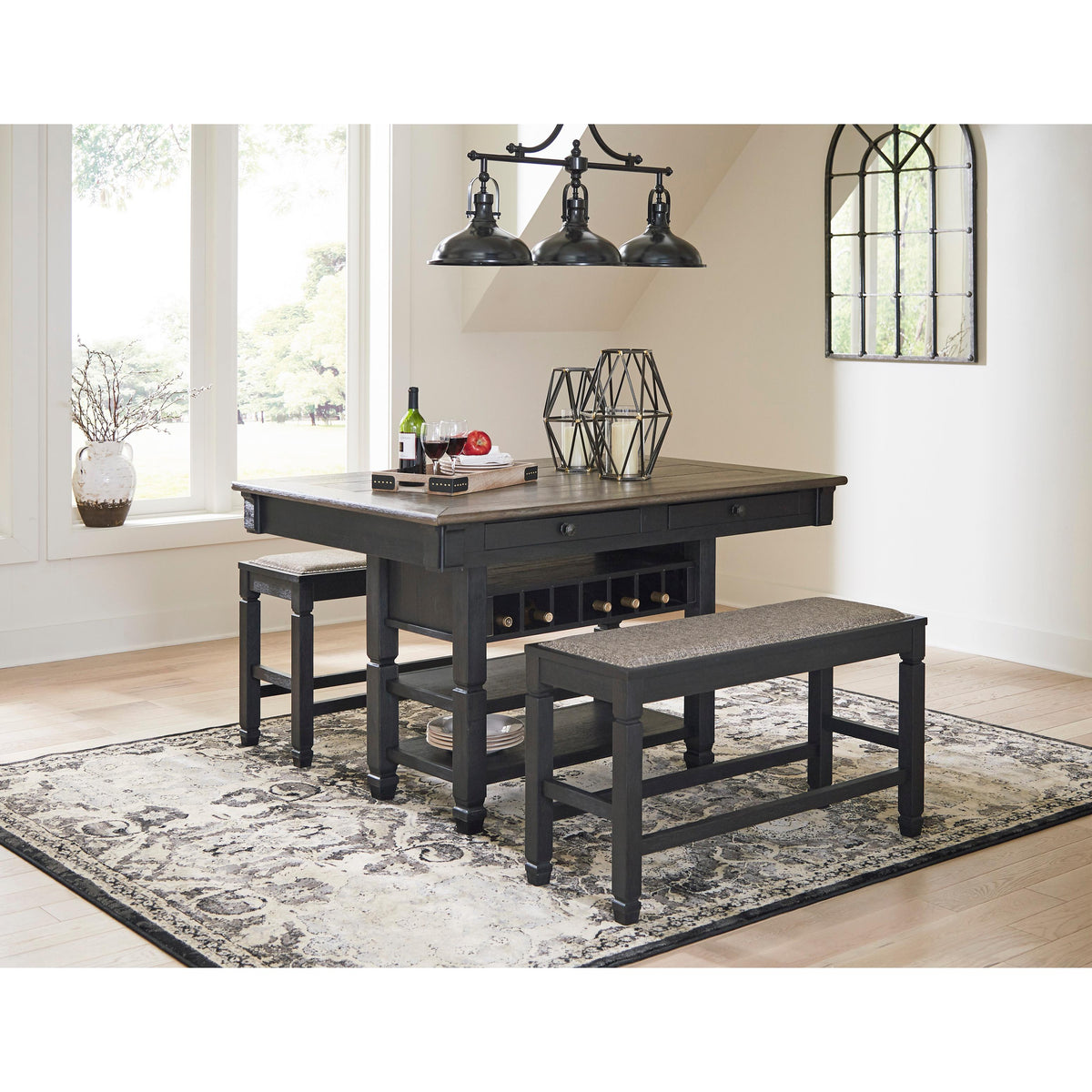  Signature Design by Ashley Tyler Creek D736-09 Double Counter Upholstered Bench IMAGE 7