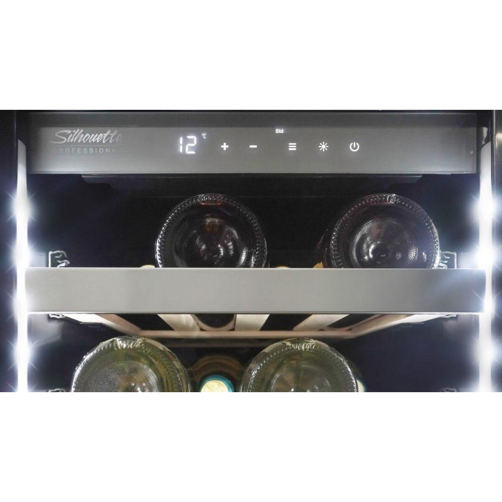  Silhouette 28-Bottle Pro Series Wine Cellar with LED Lighting SPRWC031D1SS IMAGE 7