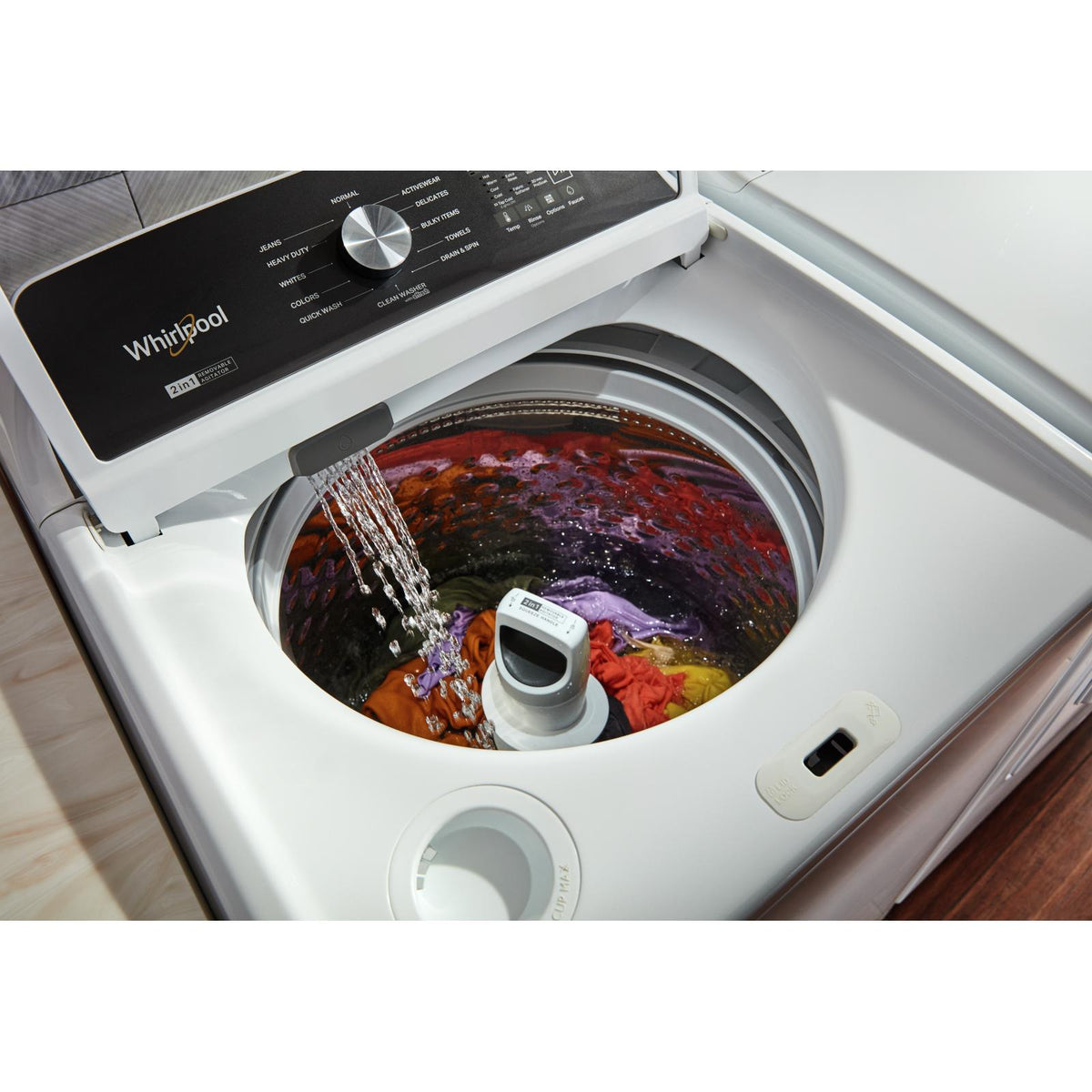  Whirlpool 5.4 cu. ft Top Loading Washer with Removable Agitator WTW5057LW IMAGE 8