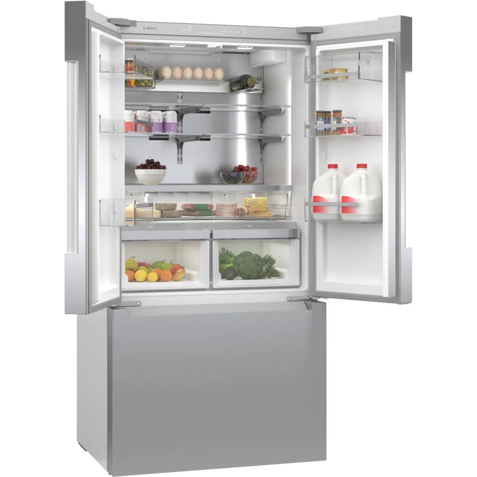  Bosch 36-inch, 20.8 cu.ft. Counter-Depth French 3-Door Refrigerator with FarmFresh System™ B36CT81ENS IMAGE 4