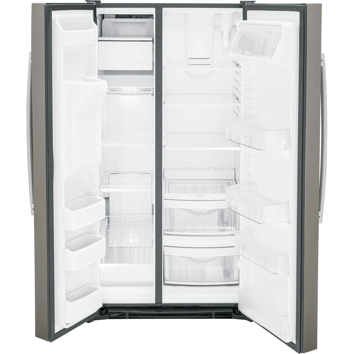 GE 36-inch, 25.3 cu. ft. Side-by-Side Refrigerator with Water and Ice Dispenser GSS25GMPES IMAGE 2