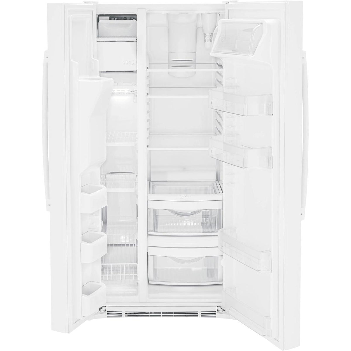  GE 33-inch, 23 cu. ft. Side-By-Side Refrigerator with Water and Ice Dispensing System GSS23GGPWW IMAGE 2