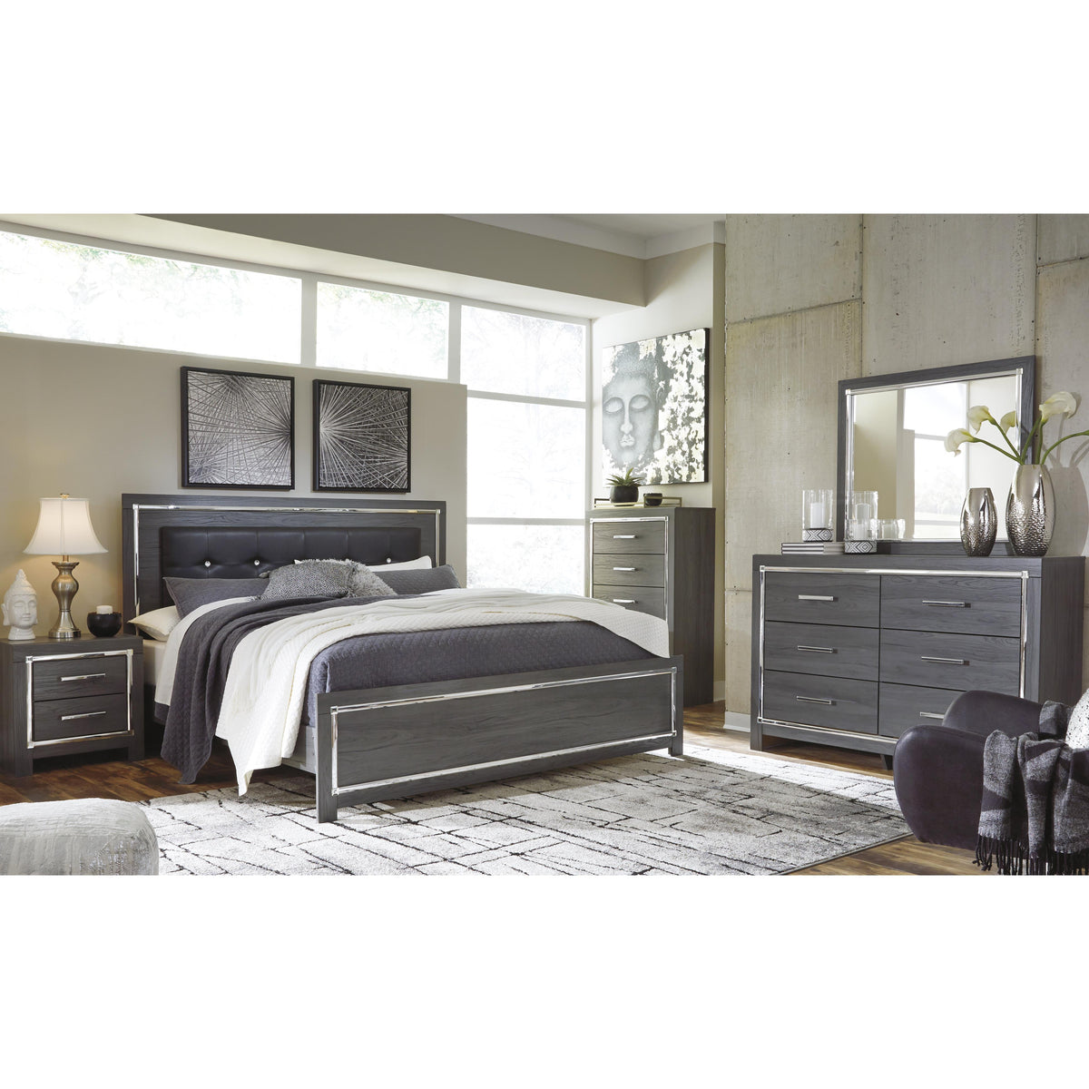  Signature Design by Ashley Lodanna B214B15 King Panel Bed IMAGE 5