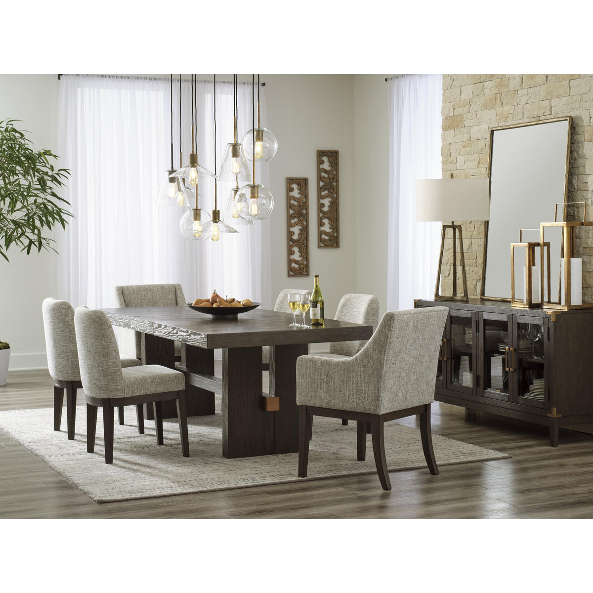 Signature Design by Ashley Burkhaus D984-01A Dining Upholstered Arm Chair IMAGE 6