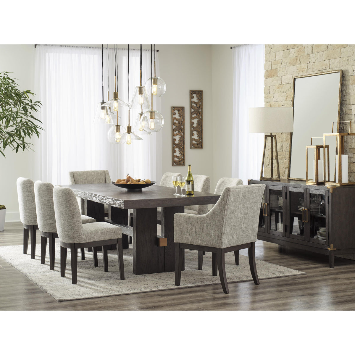 Signature Design by Ashley Burkhaus D984-01A Dining Upholstered Arm Chair IMAGE 7