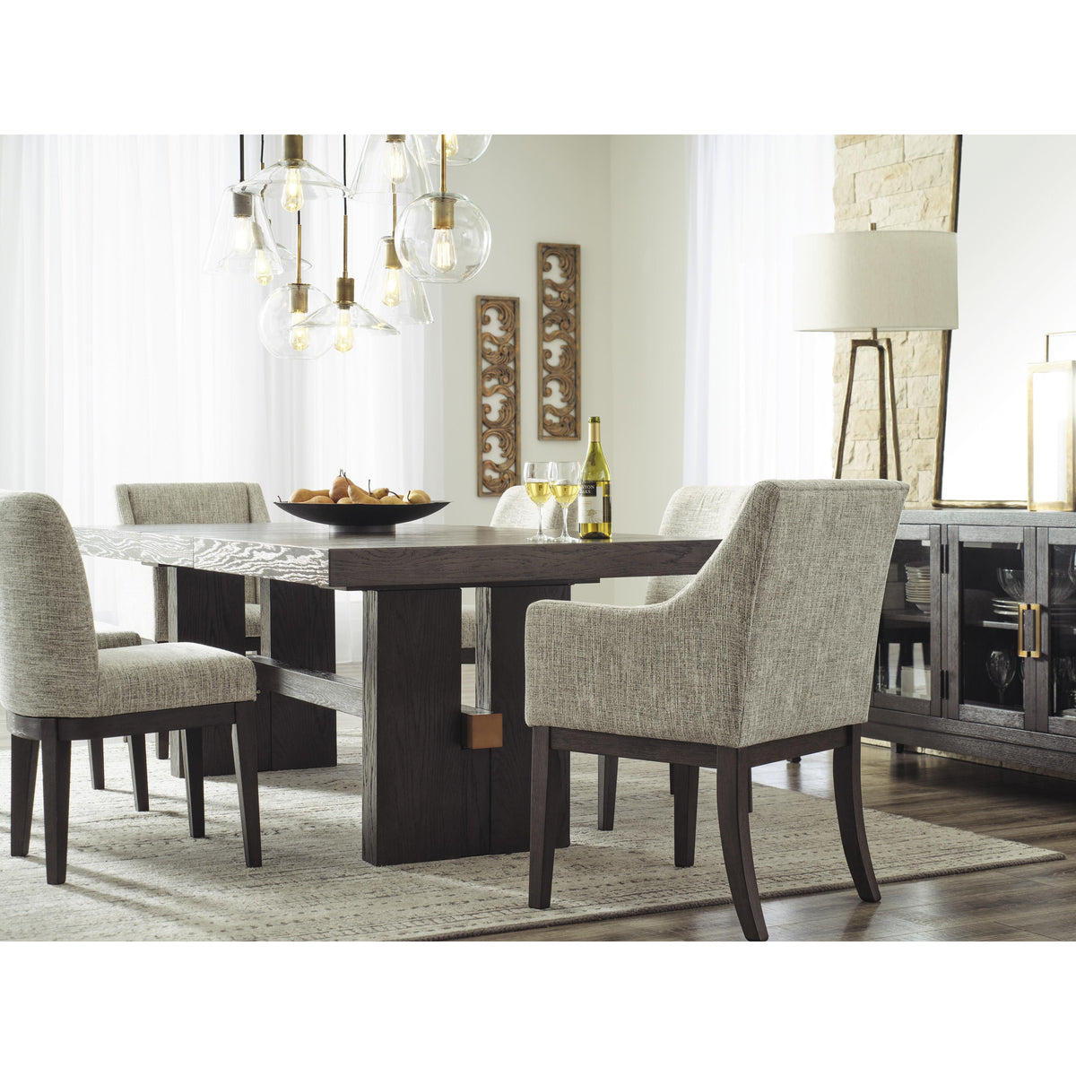 Signature Design by Ashley Burkhaus D984-01A Dining Upholstered Arm Chair IMAGE 8
