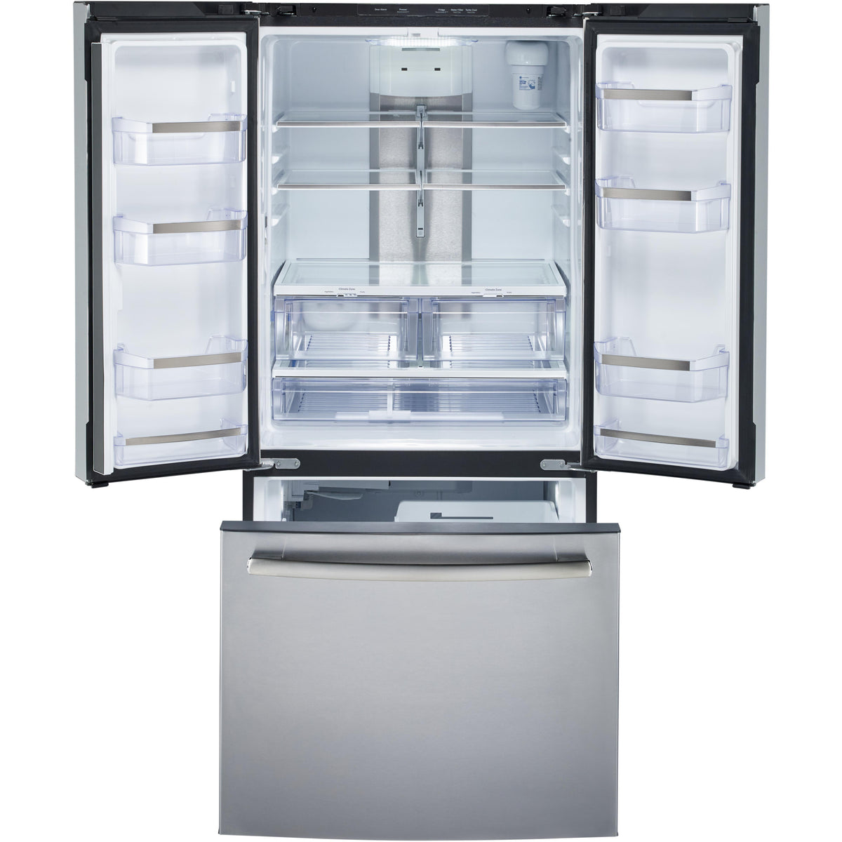  GE Profile 30-inch, 20.8 cu. ft. French 3-Door Refrigerator with Internal Water Dispenser PNE21NYRKFS IMAGE 2
