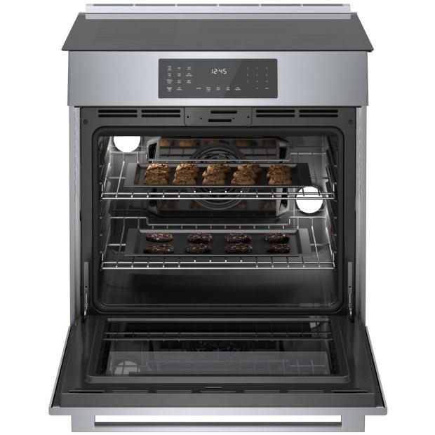  Bosch 30-inch Slide-in Induction Range with Genuine European Convection HIIP057C IMAGE 3