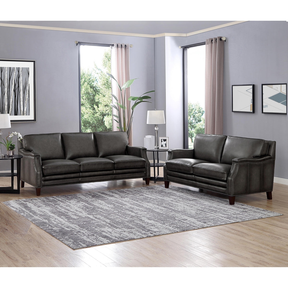  Amax Leather Romana 6681 Sofa - Concord Ash IMAGE 4