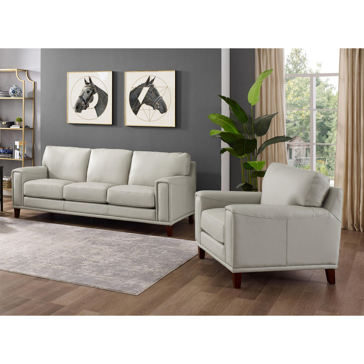  Amax Leather Harper 6982-10-2515 Chair - Bedford Ice IMAGE 3
