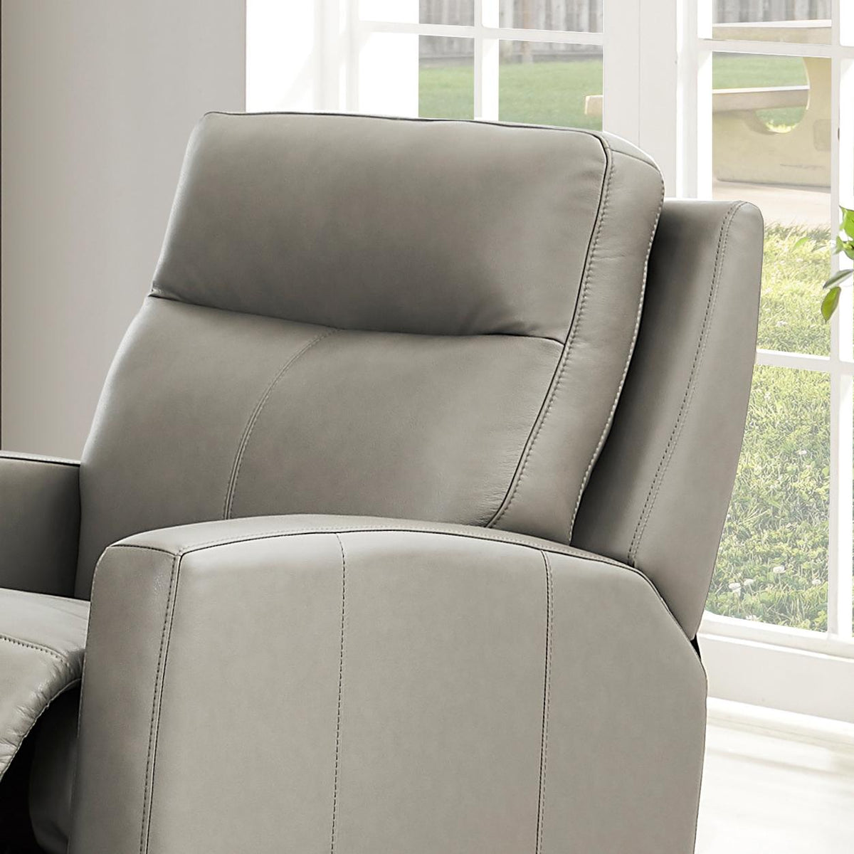  Amax Leather Modena 6806-10P2Z-2376 Power Recliner - Bravo Concrete IMAGE 6