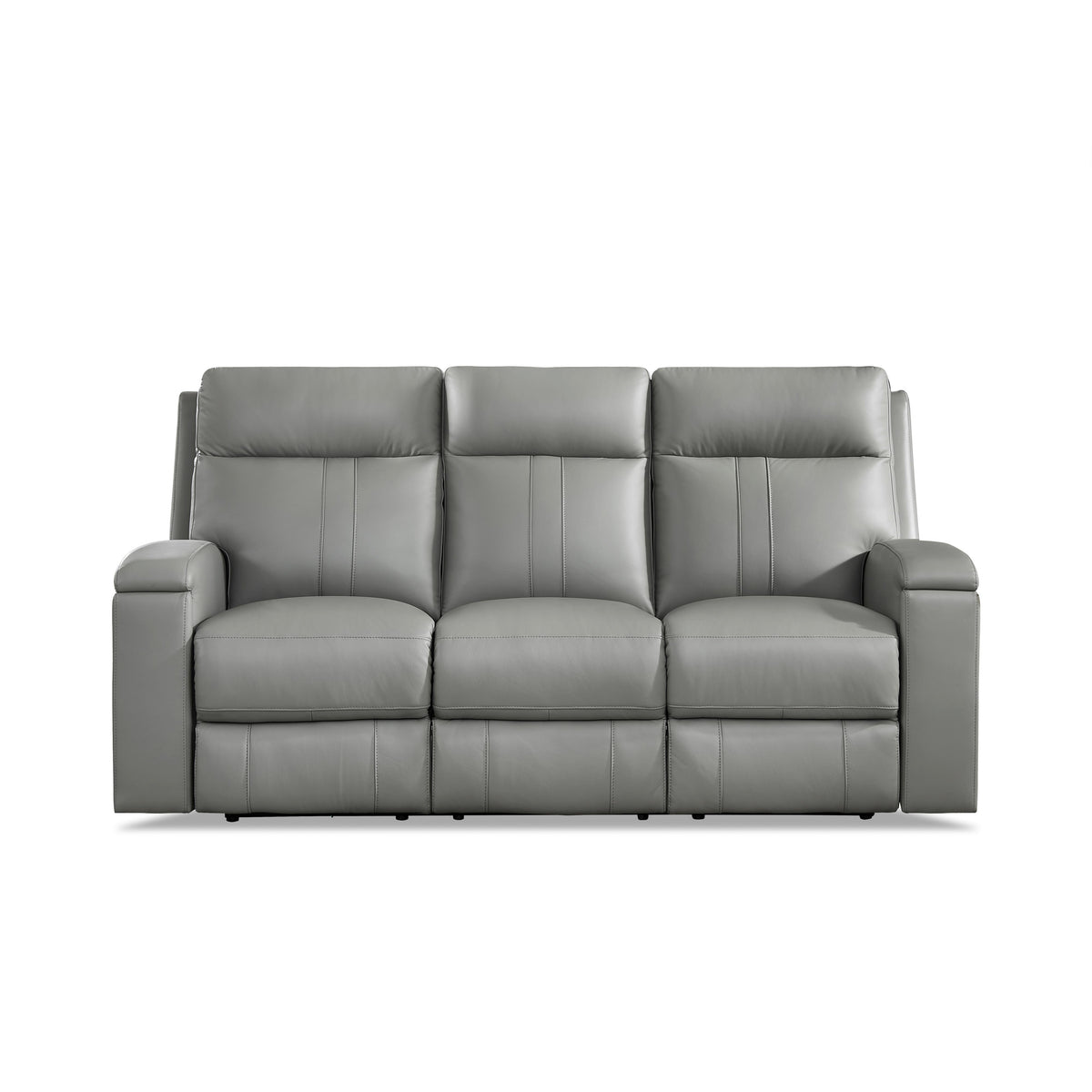  Amax Leather Sullivan 7076W Power Reclining Zero Grav. Sofa - Silver Gray IMAGE 1