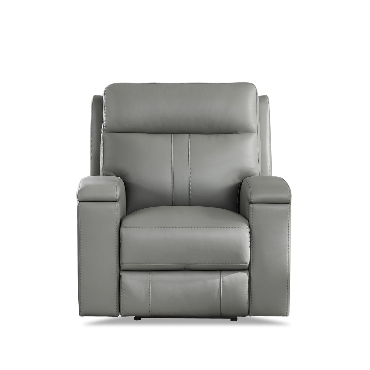  Amax Leather Sullivan 7076W-10P2Z-2517 Power Zero Grav. Recliner - Silver Gray IMAGE 1