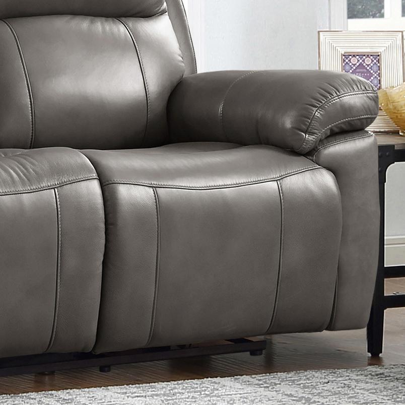  Amax Leather Sydney 6565-20P3Z-2131A Power Reclining Zero Grav. Loveseat - Chatham Grey IMAGE 2