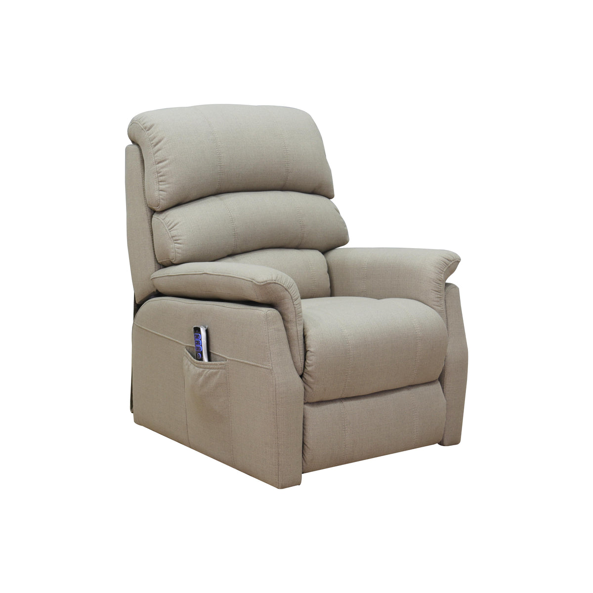  Amax Leather Somerton 6581-10P2L-S010 Dual Motor Lift Recliner - Oat IMAGE 2