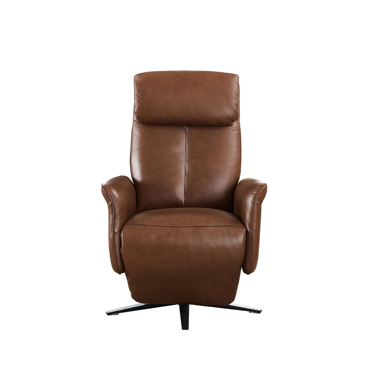  Amax Leather Tulip 8001S-10PSB-1566A Power Swivel Recliner with Battery Pack - Tobacco IMAGE 2