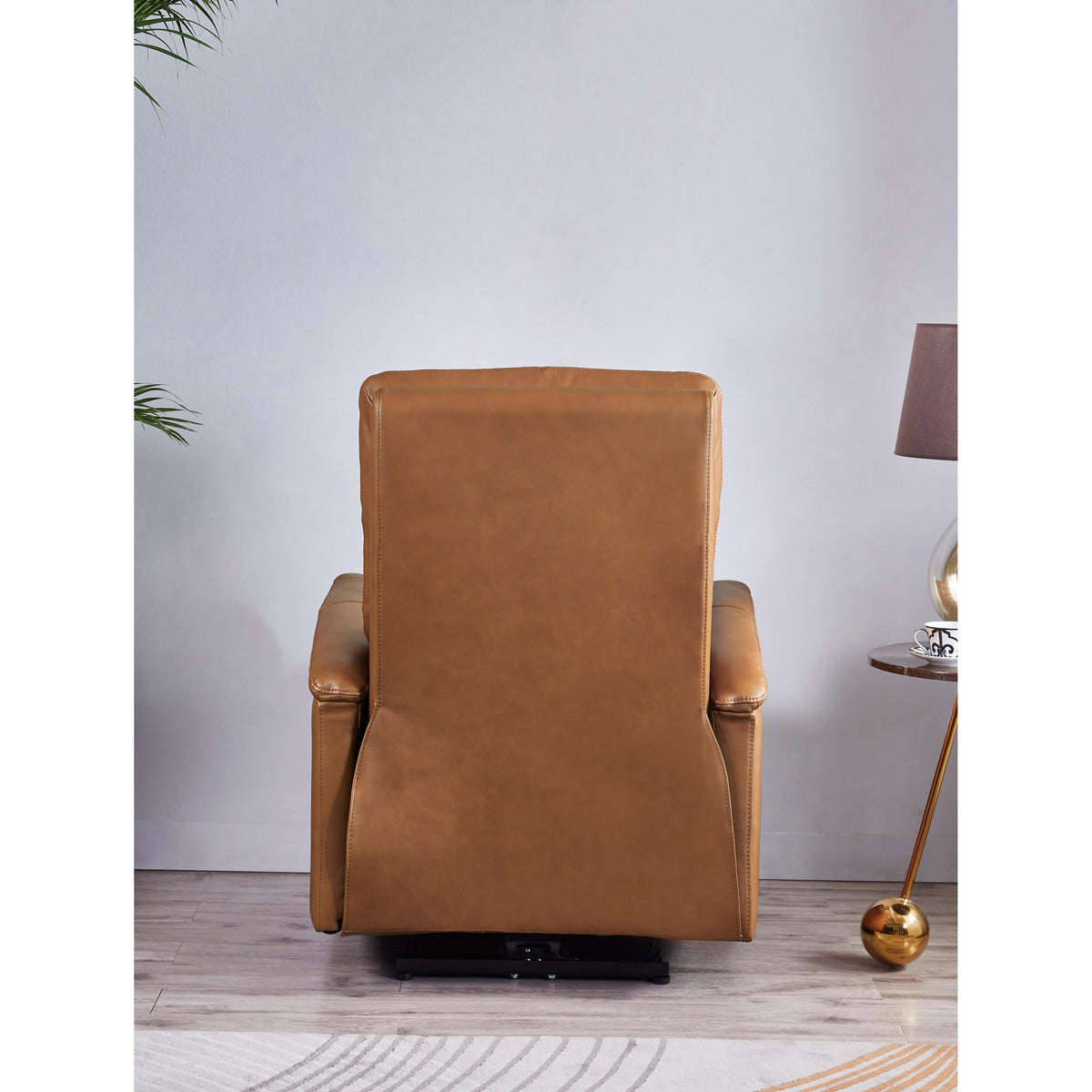  Amax Leather Benson 6673W-10P2-2523 Power Recliner with Headrest - Cognac IMAGE 9