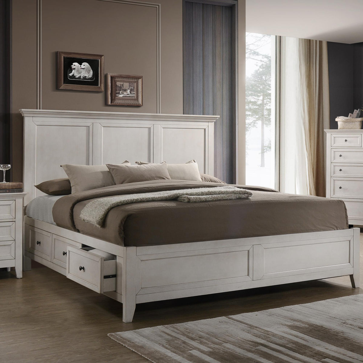  Intercon Furniture San Mateo King Panel Bed with Storage SM-BR-8865K-RWH-HB/SM-BR-8865K-RWH-FB/SM-BR-8865KS-RWH-RS/SM-BR-8865KS-RWH-RS IMAGE 2
