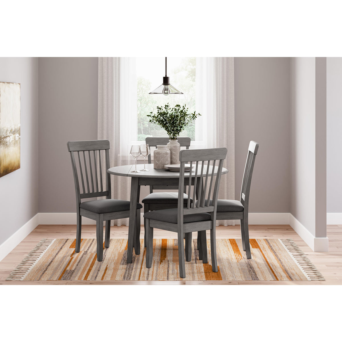 Signature Design by Ashley Shullden D194-15 Round Dining Room Drop Leaf Table IMAGE 7