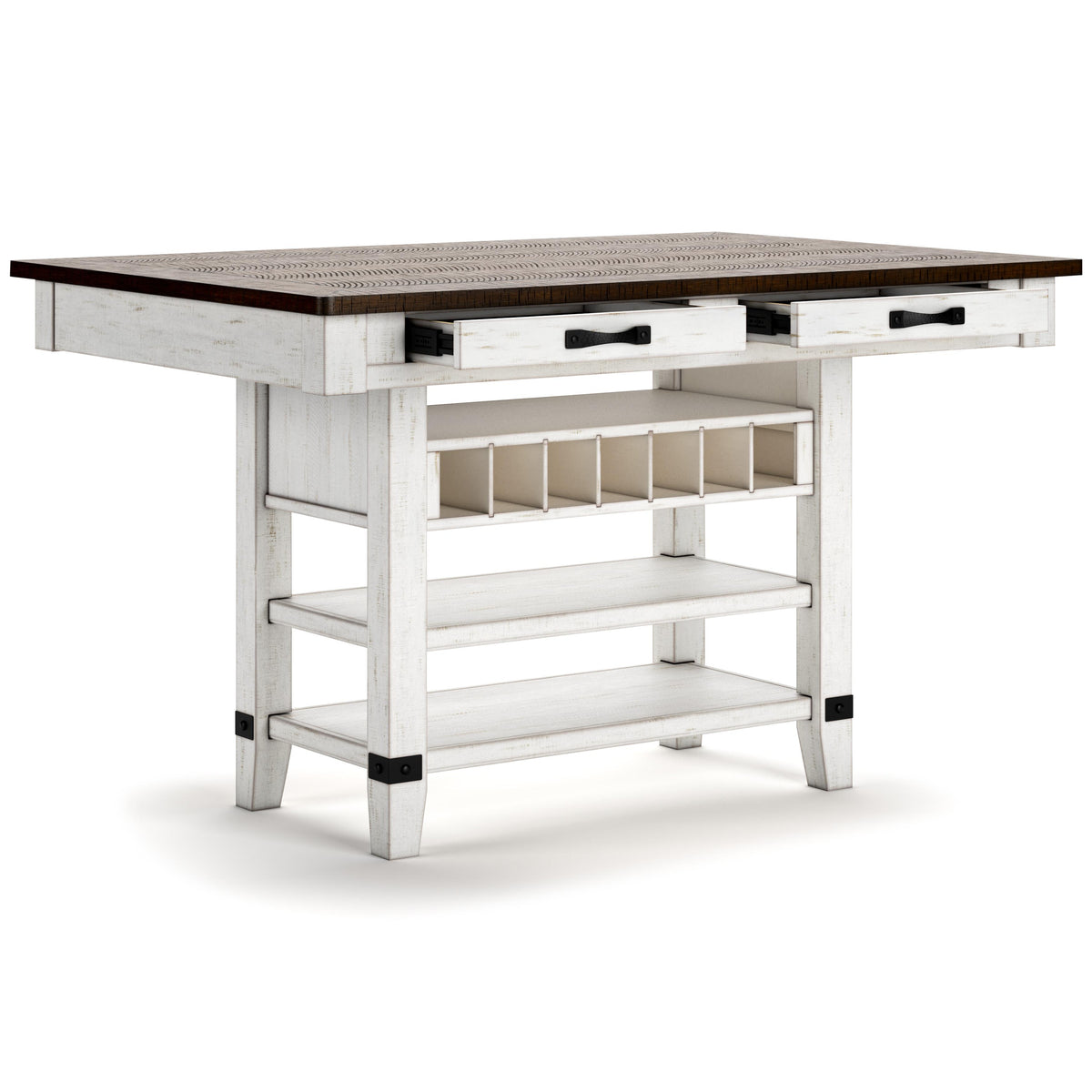 Signature Design by Ashley Valebeck D546-32 Rectangular Dining Room Counter Table IMAGE 2