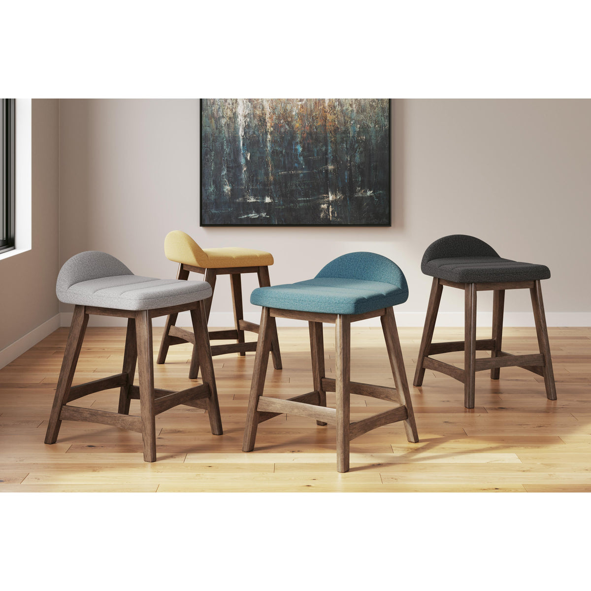 Signature Design by Ashley Lyncott D615-124 Upholstered Barstool IMAGE 9