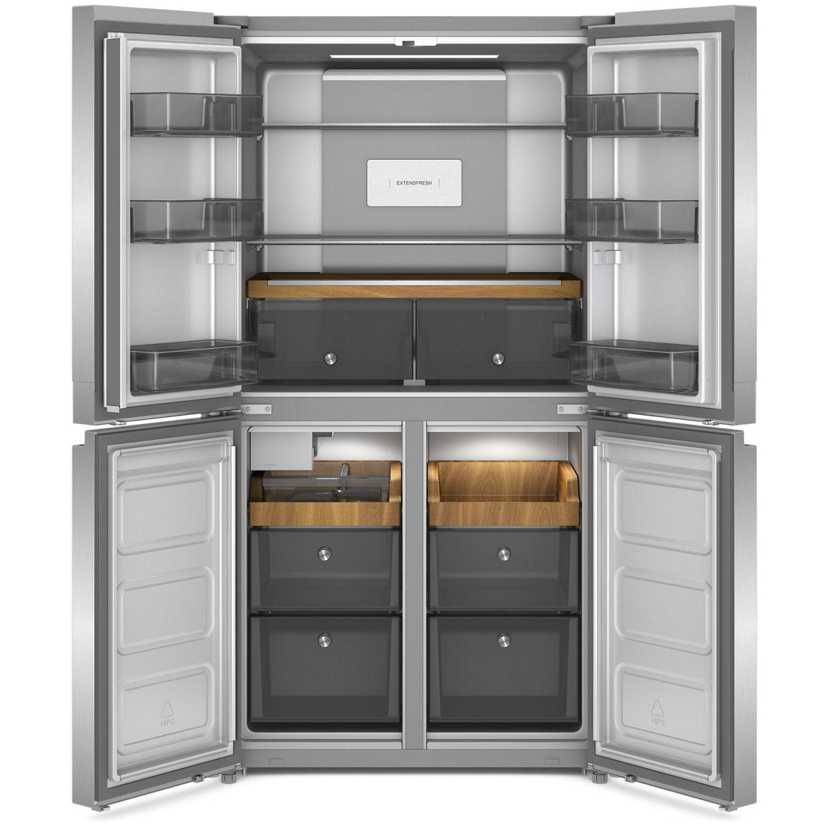  KitchenAid 36-inch, 19.4 cu. ft. Counter-Depth 4-Door Refrigerator with PrintShield™ Finish KRQC506MPS IMAGE 2