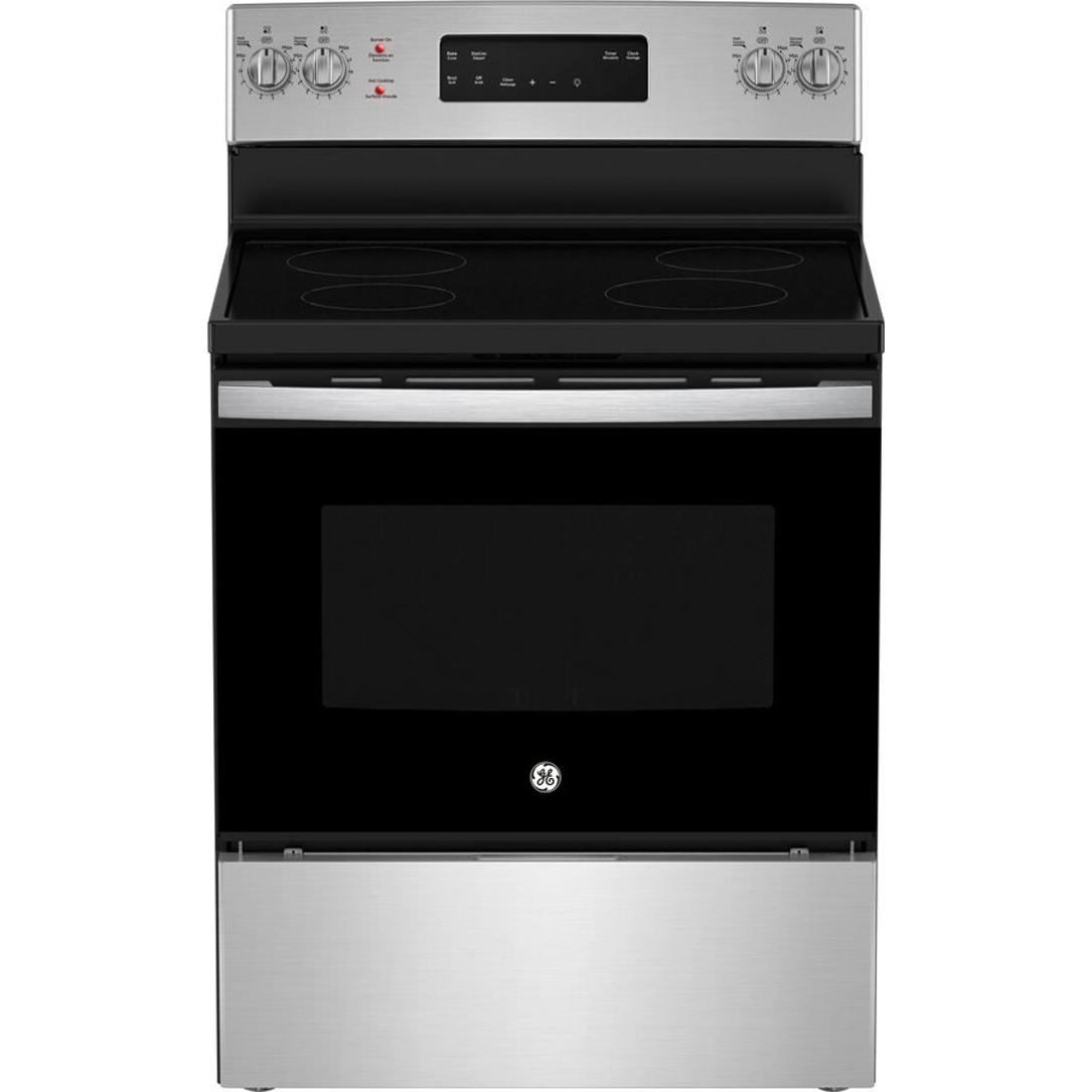  GE 30-inch Freestanding Electric Range JCBS630SVSS IMAGE 1