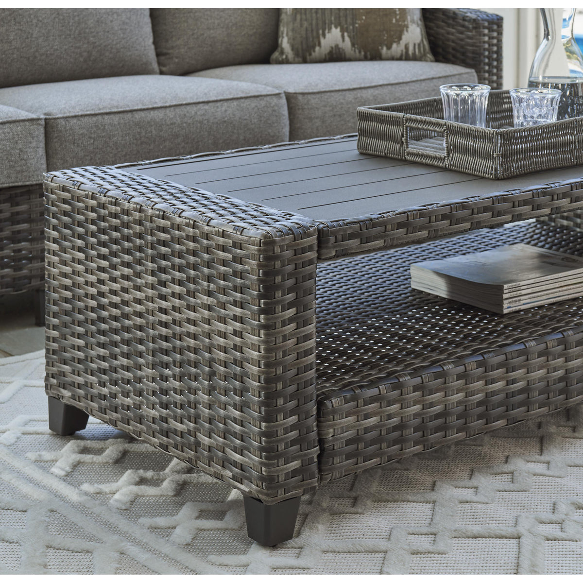 Signature Design by Ashley Oasis Court P335-081 Sofa/Chairs/Table Set IMAGE 13
