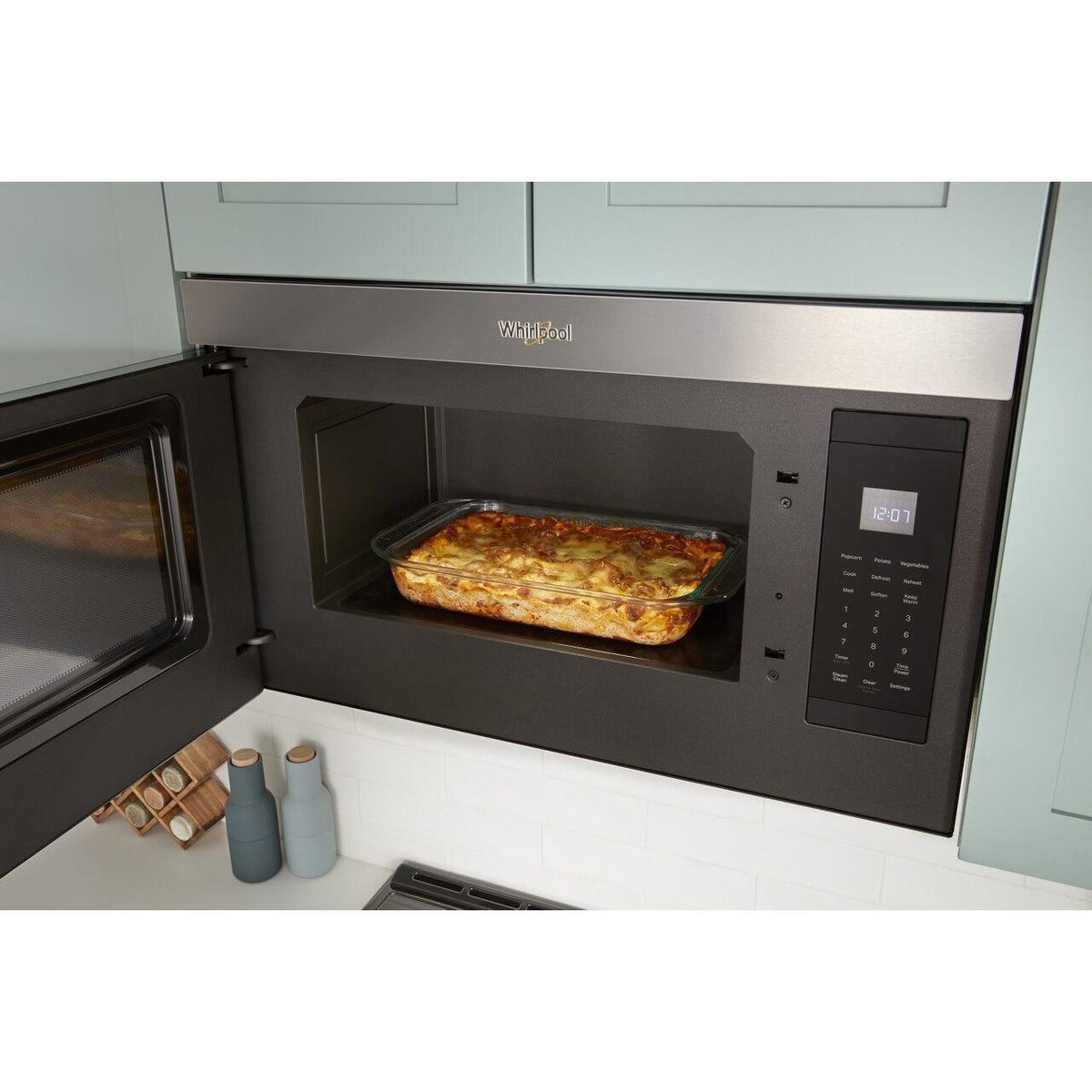  Whirlpool 30-inch, 1.1 cu. ft. Over-the-Range Microwave Oven YWMMF5930PW IMAGE 14