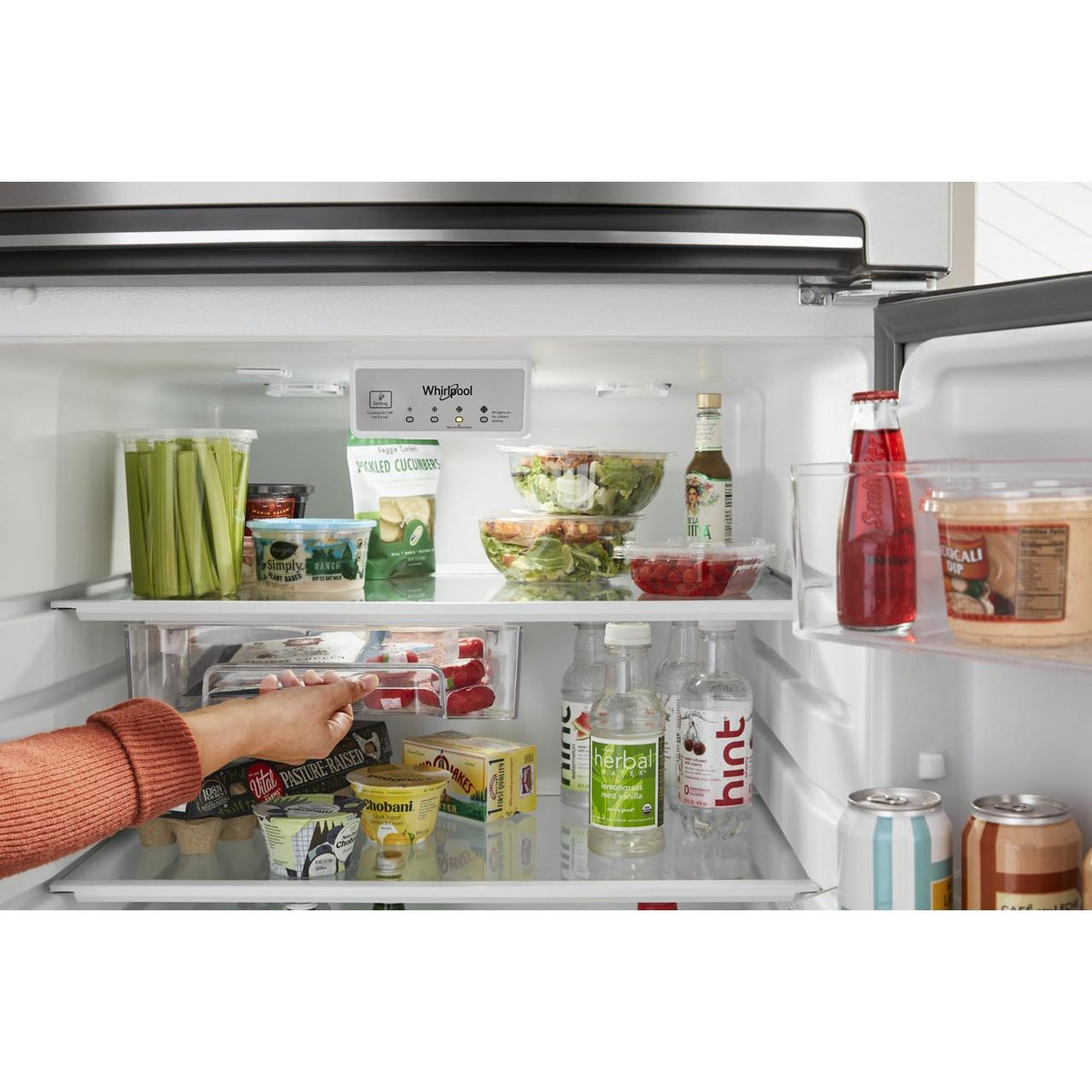  Whirlpool 28-inch Freestanding Top Freezer Refrigerator WRTX5328PW IMAGE 11