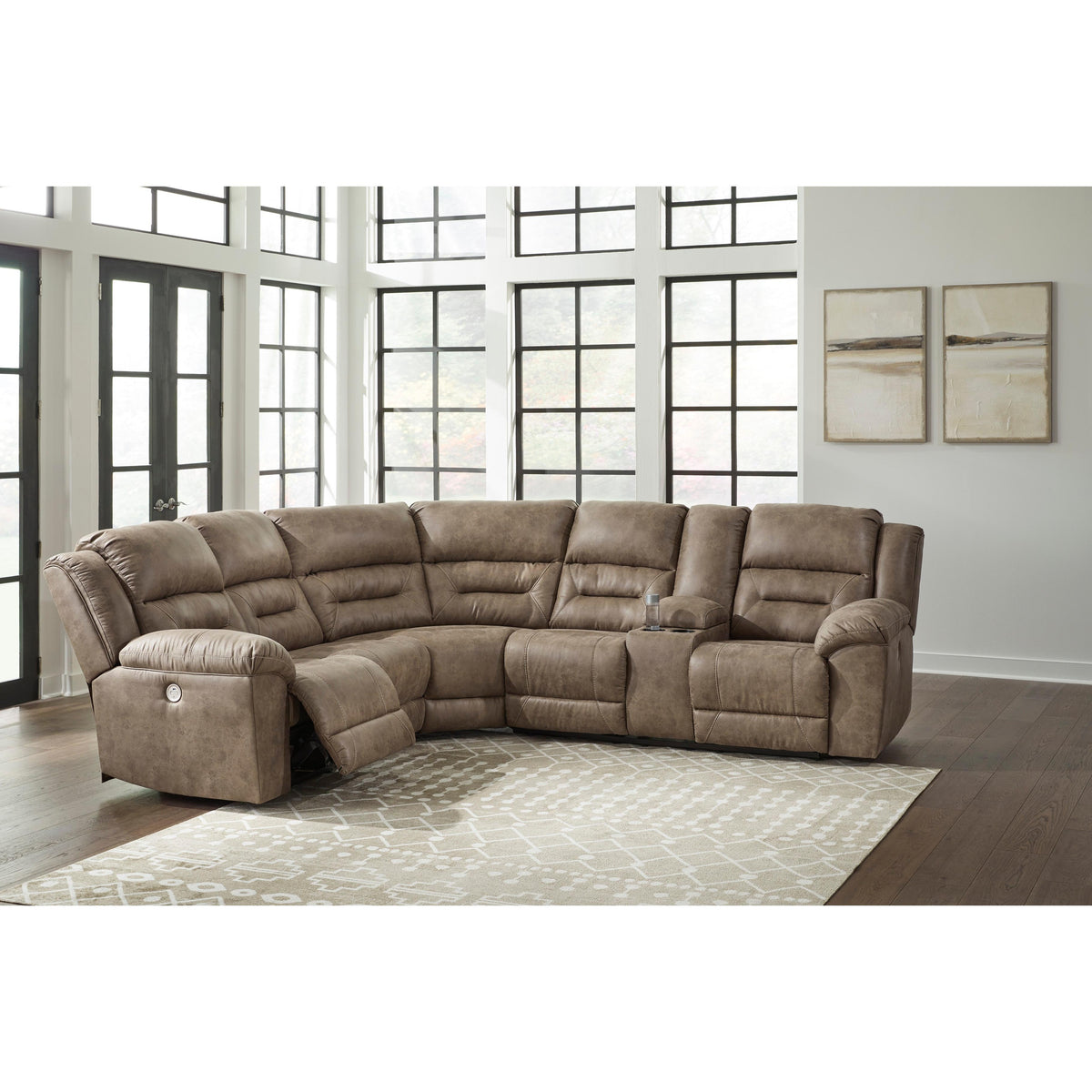  Signature Design by Ashley Ravenel 83106S2 3 pc Power Reclining Sectional IMAGE 3