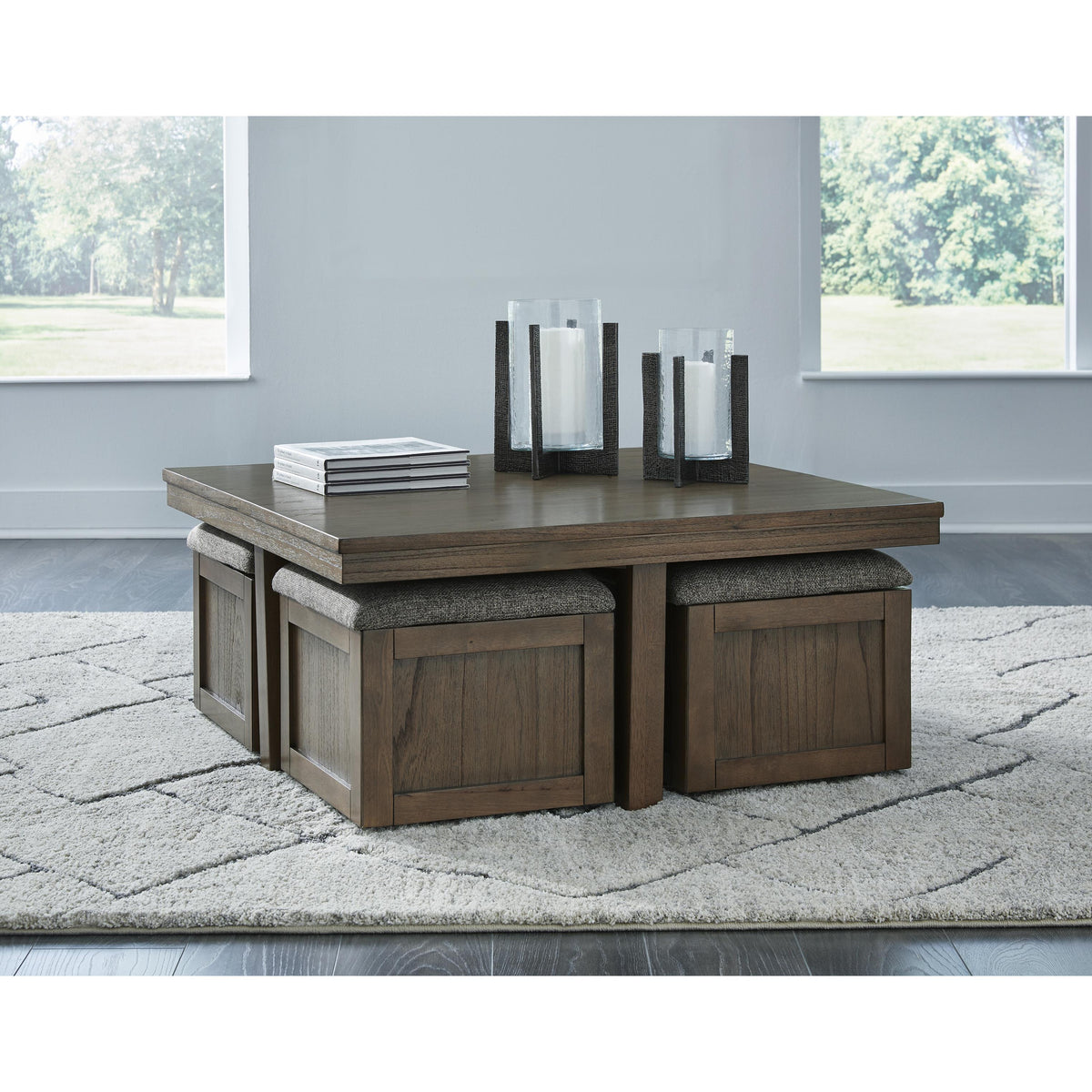 Signature Design by Ashley Boardernest T738-20 Cocktail Table with 4 Stools IMAGE 4