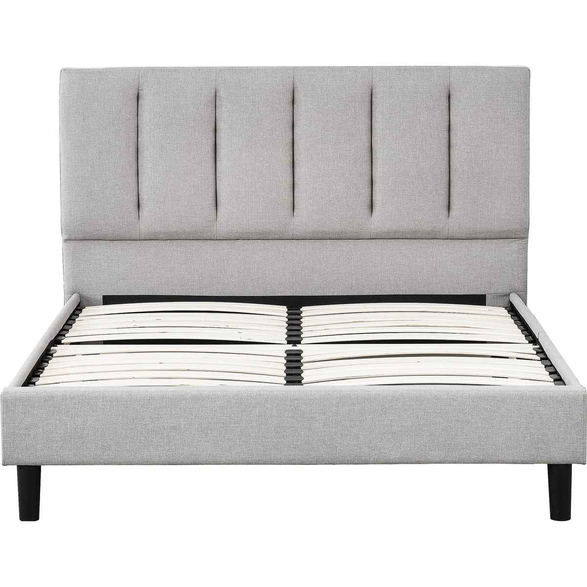  Primo International Ann King Upholstered Platform Bed - Stone IMAGE 2