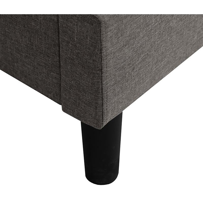  Primo International Shannon King Upholstered Platform Bed - Charcoal Grey IMAGE 3